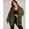 ZEAGOO Hoodies Women Zip Up Hoodie Oversized Sweatshirt Fleece Jackets Spring Fall Winter Coats 2026 Fashion(Army Green)