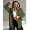ZEAGOO Hoodies Women Zip Up Hoodie Oversized Sweatshirt Fleece Jackets Spring Fall Winter Coats 2026 Fashion(Army Green)