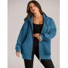 ZEAGOO Hoodies Women Zip Up Hoodie Oversized Sweatshirt Fleece Jackets Spring Fall Winter Coats 2026 Fashion(Blue-green)