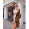 ZEAGOO Hoodies Women Zip Up Hoodie Oversized Sweatshirt Fleece Jackets Spring Fall Winter Coats 2026 Fashion(Brown)
