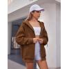 ZEAGOO Hoodies Women Zip Up Hoodie Oversized Sweatshirt Fleece Jackets Spring Fall Winter Coats 2026 Fashion(Brown)