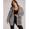 ZEAGOO Hoodies Women Zip Up Hoodie Oversized Sweatshirt Fleece Jackets Spring Fall Winter Coats 2026 Fashion(Dark Grey)