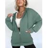 ZEAGOO Hoodies Women Zip Up Hoodie Oversized Sweatshirt Fleece Jackets Spring Fall Winter Coats 2026 Fashion(Green)