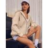 ZEAGOO Hoodies Women Zip Up Hoodie Oversized Sweatshirt Fleece Jackets Spring Fall Winter Coats 2026 Fashion(Khaki)