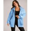 ZEAGOO Hoodies Women Zip Up Hoodie Oversized Sweatshirt Fleece Jackets Spring Fall Winter Coats 2026 Fashion(Light Blue)