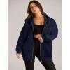 ZEAGOO Hoodies Women Zip Up Hoodie Oversized Sweatshirt Fleece Jackets Spring Fall Winter Coats 2026 Fashion(Navy)