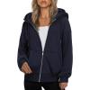 ZEAGOO Hoodies Women Zip Up Hoodie Oversized Sweatshirt Fleece Jackets Spring Fall Winter Coats 2026 Fashion(Navy)