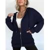 ZEAGOO Hoodies Women Zip Up Hoodie Oversized Sweatshirt Fleece Jackets Spring Fall Winter Coats 2026 Fashion(Navy)