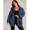 ZEAGOO Hoodies Women Zip Up Hoodie Oversized Sweatshirt Fleece Jackets Spring Fall Winter Coats 2026 Fashion(Navy Blue)