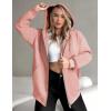 ZEAGOO Hoodies Women Zip Up Hoodie Oversized Sweatshirt Fleece Jackets Spring Fall Winter Coats 2026 Fashion(Pink)