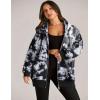 ZEAGOO Hoodies Women Zip Up Hoodie Oversized Sweatshirt Fleece Jackets Spring Fall Winter Coats 2026 Fashion(Tie Dye)