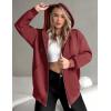 ZEAGOO Hoodies Women Zip Up Hoodie Oversized Sweatshirt Fleece Jackets Spring Fall Winter Coats 2026 Fashion(Wind Red)