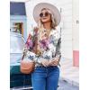 ZEAGOO Womens Spring Tops Henley V Neck Shirts Long Sleeve Pleated Blouses Dressy Casual Tunic 2026 Basic Tees(Colorful)
