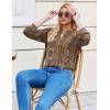 ZEAGOO Womens Spring Tops Henley V Neck Shirts Long Sleeve Pleated Blouses Dressy Casual Tunic 2026 Basic Tees(Ethnic Floral)