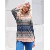 ZEAGOO Womens Spring Tops Henley V Neck Shirts Long Sleeve Pleated Blouses Dressy Casual Tunic 2026 Basic Tees(Gradient Pink Blue)