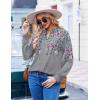 ZEAGOO Womens Spring Tops Henley V Neck Shirts Long Sleeve Pleated Blouses Dressy Casual Tunic 2026 Basic Tees(Grey Pink)