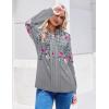 ZEAGOO Womens Spring Tops Henley V Neck Shirts Long Sleeve Pleated Blouses Dressy Casual Tunic 2026 Basic Tees(Grey Pink)