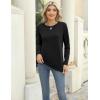 Zeagoo 3 Pack Long Sleeve Shirts for Women Casual Soft Crewneck Basic Tee Tops Fall Outfit Clothes(A Black(1 Piece))