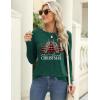 Zeagoo 3 Pack Long Sleeve Shirts for Women Casual Soft Crewneck Basic Tee Tops Fall Outfit Clothes(A Christmas Green 484(1 Piece))