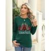 Zeagoo 3 Pack Long Sleeve Shirts for Women Casual Soft Crewneck Basic Tee Tops Fall Outfit Clothes(A Christmas Green 484(1 Piece))
