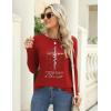 Zeagoo 3 Pack Long Sleeve Shirts for Women Casual Soft Crewneck Basic Tee Tops Fall Outfit Clothes(A Christmas Red 485(1 Piece))