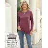 Zeagoo 3 Pack Long Sleeve Shirts for Women Casual Soft Crewneck Basic Tee Tops Fall Outfit Clothes(Black+blue+maroon)
