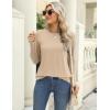 Zeagoo 3 Pack Long Sleeve Shirts for Women Casual Soft Crewneck Basic Tee Tops Fall Outfit Clothes(Black+maroon+cream)