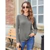 Zeagoo 3 Pack Long Sleeve Shirts for Women Casual Soft Crewneck Basic Tee Tops Fall Outfit Clothes(Black+white+grey)