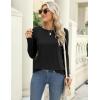 Zeagoo 3 Pack Long Sleeve Shirts for Women Casual Soft Crewneck Basic Tee Tops Fall Outfit Clothes(Black+white+grey)