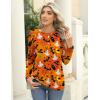 Zeagoo 3 Pack Long Sleeve Shirts for Women Casual Soft Crewneck Basic Tee Tops Fall Outfit Clothes(Halloween Orange(1 Piece))