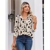 Zeagoo Blouse for Women Dressy Long Sleeve Button Down Shirts Business Casual Outfit Lightweight Solid/Printed Tops(Geometric Beige 602)