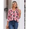 Zeagoo Blouse for Women Dressy Long Sleeve Button Down Shirts Business Casual Outfit Lightweight Solid/Printed Tops(Geometric Pink 603)