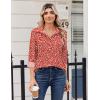 Zeagoo Blouse for Women Dressy Long Sleeve Button Down Shirts Business Casual Outfit Lightweight Solid/Printed Tops(Polka Dot Red 590)