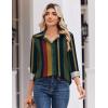 Zeagoo Blouse for Women Dressy Long Sleeve Button Down Shirts Business Casual Outfit Lightweight Solid/Printed Tops(Stripes Multicolor 275)