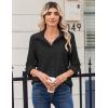Zeagoo Blouse for Women Dressy Long Sleeve Button Down Shirts Business Casual Outfit Lightweight Solid/Printed Tops(Z Black)