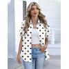 Zeagoo Button Down Shirts for Women Short Sleeve Collared Tops Dressy Casual V Neck Blouses