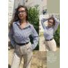 Zeagoo Button Down Shirts for Women Wrinkle Free Long Sleeve Collared Dress Blouses Casual Work Office Tunics Tops(Black Striped)