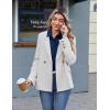 Zeagoo Button Down Shirts for Women Wrinkle Free Long Sleeve Collared Dress Blouses Casual Work Office Tunics Tops(Navy Blue)