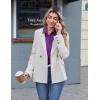 Zeagoo Button Down Shirts for Women Wrinkle Free Long Sleeve Collared Dress Blouses Casual Work Office Tunics Tops(Purple)