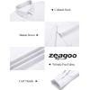 Zeagoo Button Down Shirts for Women Wrinkle Free Long Sleeve Collared Dress Blouses Casual Work Office Tunics Tops(White)