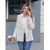 Zeagoo Button Down Shirts for Women Wrinkle Free Long Sleeve Collared Dress Blouses Casual Work Office Tunics Tops(White)