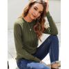 Zeagoo Fall Tops for Women Long Sleeve Shirts Casual Cotton Blouses 2025 Dressy Pleated Tunics(Army Green)
