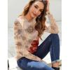 Zeagoo Fall Tops for Women Long Sleeve Shirts Casual Cotton Blouses 2025 Dressy Pleated Tunics(Beige Floral)