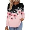 Zeagoo Fall Tops for Women Long Sleeve Shirts Casual Cotton Blouses 2025 Dressy Pleated Tunics(Black&pink)