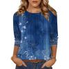 Zeagoo Fall Tops for Women Long Sleeve Shirts Casual Cotton Blouses 2025 Dressy Pleated Tunics(Blue Floral)