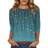 Zeagoo Fall Tops for Women Long Sleeve Shirts Casual Cotton Blouses 2025 Dressy Pleated Tunics(Blue Green)