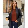 Zeagoo Fall Tops for Women Long Sleeve Shirts Casual Cotton Blouses 2025 Dressy Pleated Tunics(Caramel)