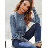 Zeagoo Fall Tops for Women Long Sleeve Shirts Casual Cotton Blouses 2025 Dressy Pleated Tunics(Chic Print 02)