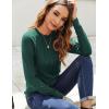 Zeagoo Fall Tops for Women Long Sleeve Shirts Casual Cotton Blouses 2025 Dressy Pleated Tunics(Deep Green)