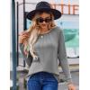 Zeagoo Fall Tops for Women Long Sleeve Shirts Casual Cotton Blouses 2025 Dressy Pleated Tunics(Mid-grey)